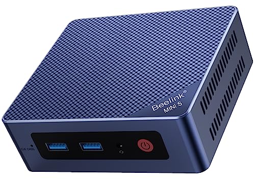 Beelink Mini S12 Mini PC, Intel 12th N95(Up to 3.4GHz) Mini Desktop Computer, 8GB DDR4 256GB M.2 SSD Micro PC Support 4K@60HZ Dual HDMI Display/WiFi 5/BT4.2/USB3.2/1000Mbps LAN/WOL for Home/Office