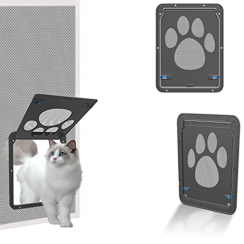 Shingoql Pet Screen Door Cat/Doggy Sliding Door for Protector Doggie Door with Magnetic Automatic Closing Lockable Door Sturdy Cat Screen Door