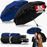 TUMELLA Strongest Windproof Travel Umbrella (Compact, Superior & Beautiful), Small Strong but Light Portable and Automatic Folding Rain Umbrella, Durable Premium Grip, Fits Car & Backpack