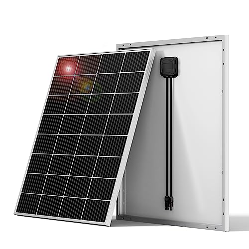 FivstaSola 100 Watt Solar Panel 10BB Mono, A+ Cell High Efficiency Solar Module 12 Volts for Off-Grid RV Marine Boat Camping House