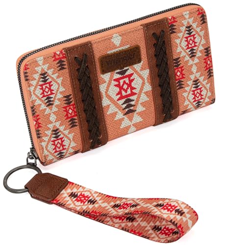 Montana West × Wrangler Wristlet Western Wallet Boho Aztec Credit Card Holder Gifts for Women Ladies Female