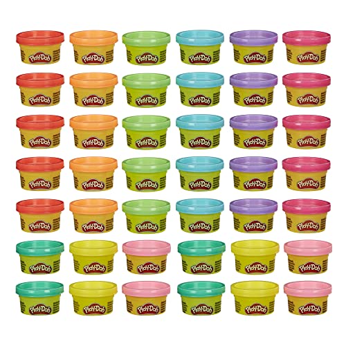 Play-Doh Bulk 42-Pack of 1-Ounce Cans, Christmas Stocking Stuffers for Girls & Boys, Party Favors, Kids Arts & Crafts, Preschool Toys, Ages 2+ (Amazon Exclusive)