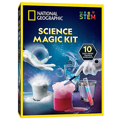 NATIONAL GEOGRAPHIC Magic Chemistry Set - Science Kit for Kids with 10 Amazing Magic Tricks, STEM Projects and Science Experiments, Science Toys, Great Gift for Boys and Girls 8-12 (Amazon Exclusive)