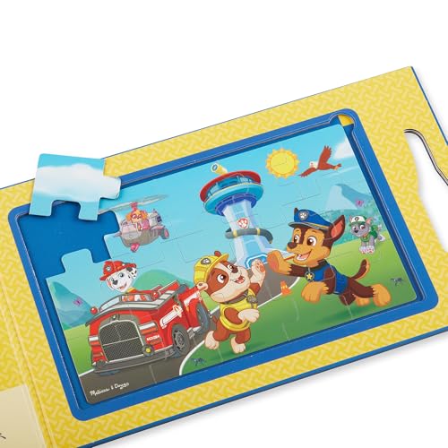 Melissa & Doug PAW Patrol Take-Along Magnetic Jigsaw Puzzles (2 15-Piece Puzzles) - FSC Certified