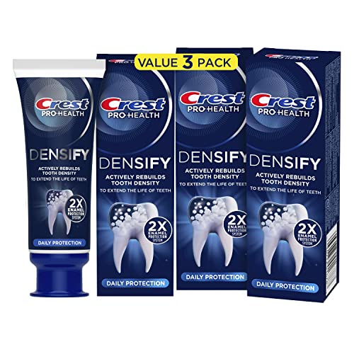 Crest Pro-Health Densify Toothpaste Daily Protection with Fluoride for Anticavity and Sensitive Teeth, 4.1oz (Pack of 3)