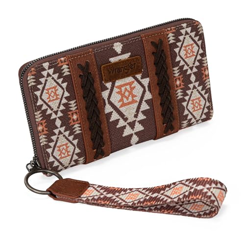 Montana West × Wrangler Wristlet Western Wallet Boho Aztec Credit Card Holder Gifts for Women Ladies Female