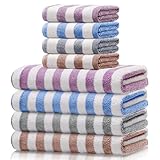 OLESTER Microfiber Bath Towels 4 Colors for Shower Pool Beach Bathroom Super Absorbent,Soft,Quick Dry,Lightweight,Plush