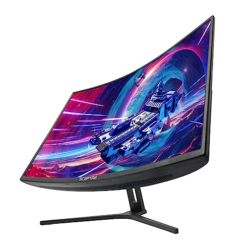 Sceptre 32-inch Curved Gaming Monitor Overdrive up to 240Hz DisplayPort 165Hz 144Hz HDMI AMD FreeSync Build-in Speakers, Machine Black (C325B-185RD)