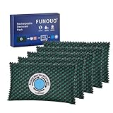 FUNOUO 100g Rechargeable Silica Gel Desiccant Pack of 5,Moisture absorbers for storage,Moisture absorbers Bag,Desiccant Dehumidifier bag,Dehumidifier for Home Closets,Gun Safe, and Cars