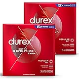 Condoms, Durex Extra Sensitive & Extra Lubricated Condoms, Ultra Fine, Natural Latex Condoms, FSA & HSA Eligible (Packaging May Vary) , 24 Count (Pack of 2)