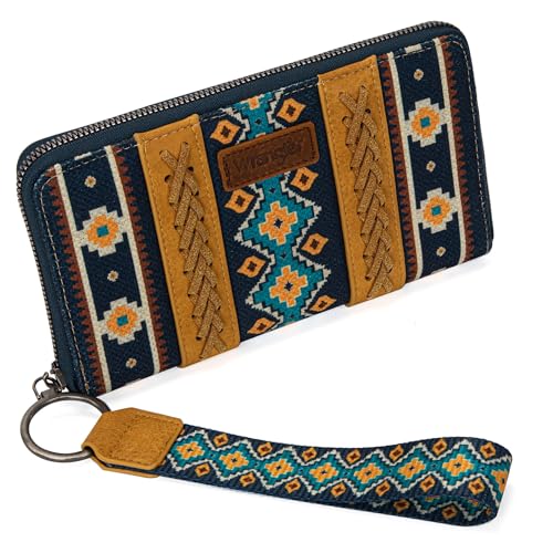 Montana West × Wrangler Wristlet Western Wallet Boho Aztec Credit Card Holder for Women Gifts for Women Ladies Female