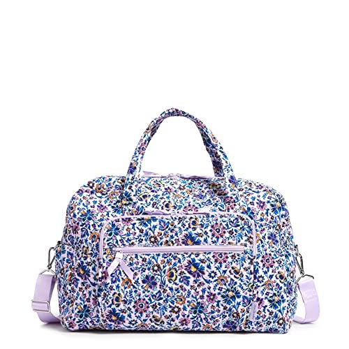 Vera Bradley Women's Cotton Weekender Travel Bag, Cloud Vine Multi - Recycled Cotton, One Size