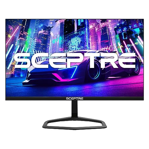 Sceptre 27-inch 240Hz Gaming Monitor 1ms 99% sRGB AMD FreeSync Premium DisplayPort x2 HDMI x2 Build-in Speakers, Machine Black (E278B-FWD240)