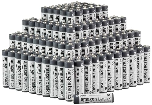 Amazon Basics 200-Pack AAA Alkaline Industrial Batteries, 1.5 Volt, 5-Year Shelf Life