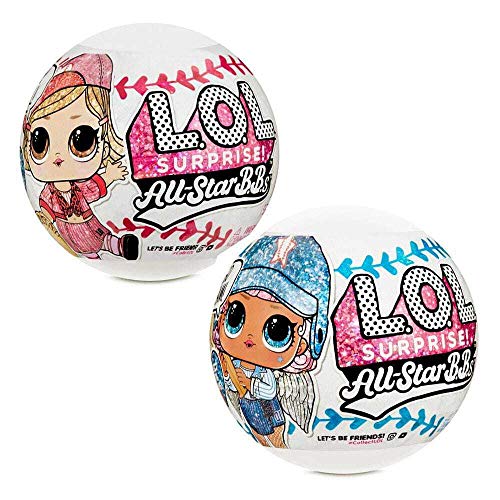 L.O.L. Surprise! All-Star B.B.s Sports Series 1 Baseball Sparkly Dolls with 8 Surprises