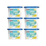 CANAGER Fresh Scent Moisture Absorber Box,Odor Eliminator and Dehumidifier Boxes for Closet,Bedroom,Kitchen,Bathroom-6 Packs,Cups - Traps Moisture for Fresher, Cleaner Air Yellow