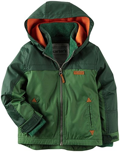 Carter's Toddler Little Boys' Fleece Jacket - Kids' Winter Outerwear - Green 4T