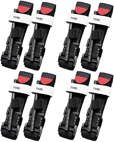 Tourniquet, 8 Pack - The Fastest, Safest, Most Effective Combat Hemostatic Control Single-Handed Application for Military Tactical First Aid Medical Battle Tourniquets (8PACK)