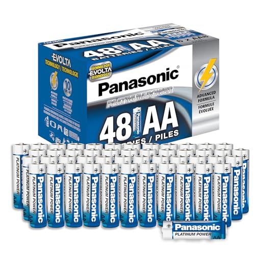 Panasonic Energy Corporation LR6XE/48PC Platinum Power AA Alkaline Battery, 48 Pack