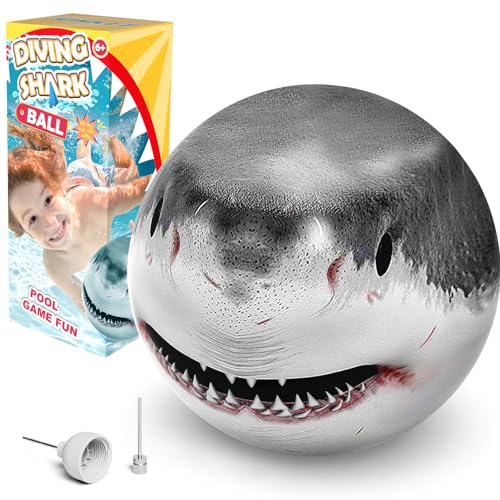 JOSKET Shark Diving Ball Pool Toys for Kids Pool Games Swimming Sports Water Ball for Kids Adults Family 8.7 inch