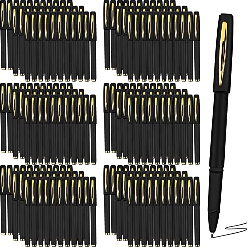 Outus 200 Pcs Black Gel Ink Pens Rollerball Pens Bulk Black Pen Bulk Ultra Fine Point Roller Ball Pens Gel Pens for Office, School, Writing, Taking Notes, Sketching