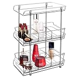 foroyalife 3 Tier 1 Pack Clear Pull-Out Home Organizers with 2pcs Storage Drawers, Multi-Purpose Slide-Out Organizers and Storage, Bathroom Organizer, Kitchen Organizer, Medicine Organizer Cabinet