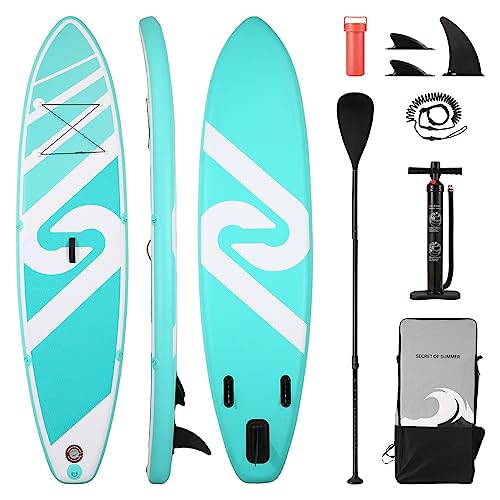 Inflatable Paddle Board Stand Up Paddle Board Inflatable Paddleboard SUP Board with Premium Full Accessories 120'x30'x6' for Youth & Adults Have Fun in Oceans, River and Lakes