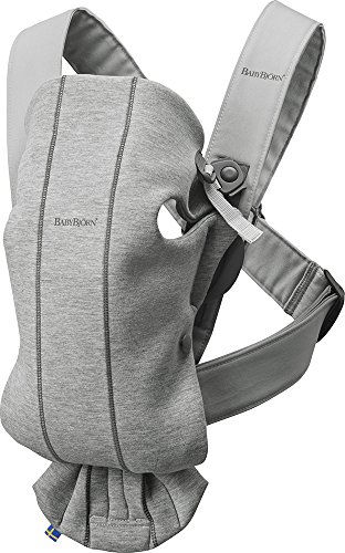 BabyBjörn Baby Carrier Mini, 3D Jersey, Light Gray