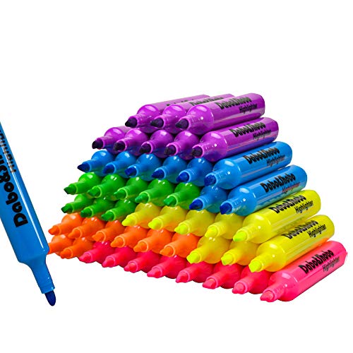 Dabo & Shobo Highlighters Set of 48,Colored Markers And Beautiful Combination Set Liquid Ink Fast Drying And Not Easy To Fade Are Suitable For Classroom, Office And Shop Short Style