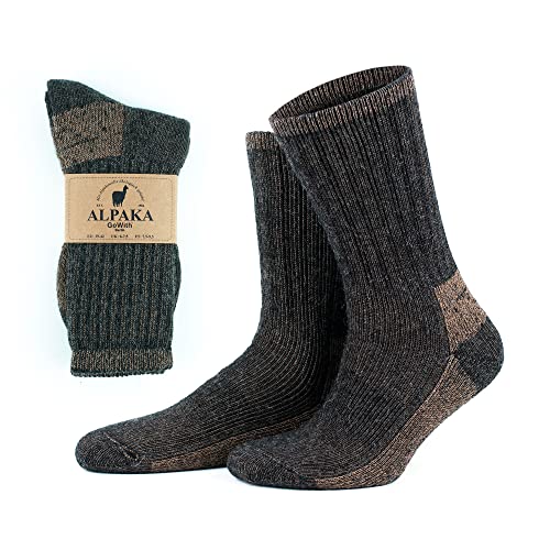 GoWith 1 Pair Alpaca Wool Socks for Men/Women, Norwegian Warm Winter Socks, Thermal Crew Merino Boot Socks, Unisex Heated Socks, Model: 6006