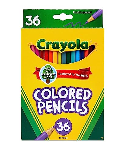 Crayola Colored Pencils (36ct), Kids Pencils Set, Art Supplies, Great for Coloring Books, Classroom Pencils, School Supplies, 3+