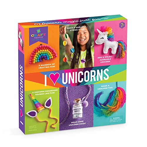 Craft-tastic — DIY Arts & Craft — I Love Unicorns Kit — 6 Amazing Unicorn-Inspired Projects! — For Ages 7+