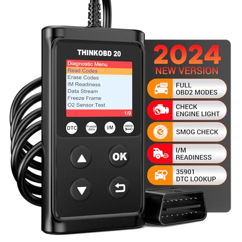 THINKCAR OBD2 Scanner ThinkOBD 20 Code Reader, Clear Engine Fault Light, OBD Reader with Reset EVAP/O2 Sensor Test I/M Readiness Live Data Diagnostic Scan Tool for All OBDII Cars Since 1996