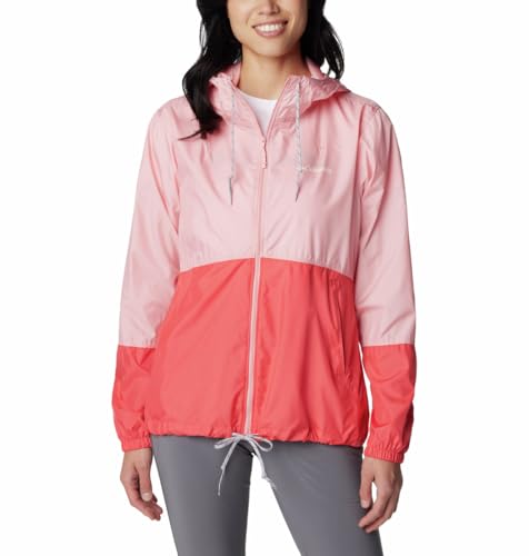 Columbia Women's Flash Forward Windbreaker, Salmon Rose/Juicy, Small