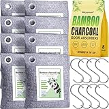 Mayunuo Activated Charcoal Odor Absorber 8 Pack, Nature Fresh Bamboo Charcoal Air Purifying Bag, Odor Eliminator For Strong Odor Deodorizer Air Freshener Moisture Absorber Home Closet Room Car Smoke