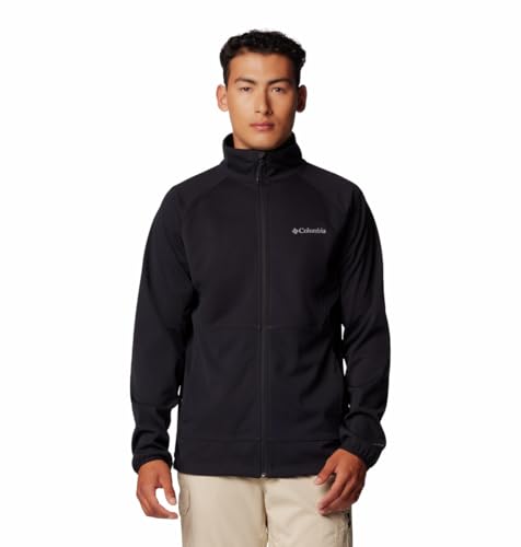 Columbia Men's Outdoor Tracks Full Zip II, Black/City Grey, Medium