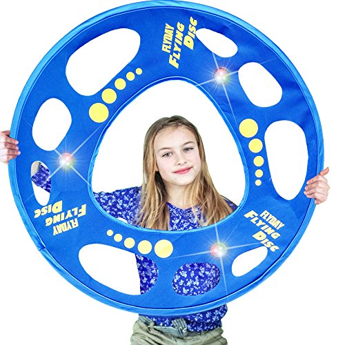 FLYDAY Flying Disc Soft for Kids with LED Lights Flying Ring,Birthday Outdoor Play