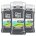 DOVE MEN + CARE Deodorant Stick for Men Aluminum Free 72-Hour Odor Protection Paradiso Sunrise 3 Count Mens Deodorant with Essential Oils & 1/4 Moisturizing Cream 3 oz