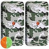 Wisesorb 100 Gram Gun Safe Dehumidifier, Pack of 2 Camouflage Pattern Reusable Silica Gel Packets, Moisture Absorbers Dehumidifiers for Room, Bathroom, Basement (Orange to Green)