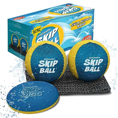 Activ Life Ultimate Skip Ball - Top 2024 Christmas Vacation Gifts for Kids Adults Men Women Cool Xmas Presents for Boys and Girls Best Beach Sand Water Toys Swimming Pool Unique Idea Age 7 Year Old+