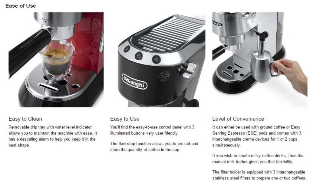 Delonghi DEDICA EC 680 - מכונת קפה 