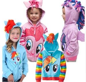 90 150. New Kids coatGirls jacket My little pony Childrens Coat Cute hoodies Sweatshirts100 Cotton children clothing