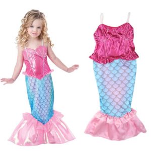 Baby Girls Clothes The Little Mermaid Ariel Kids Girls Dresses Princess Cosplay Halloween Costume