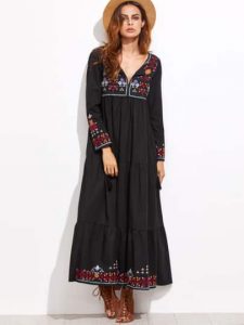black-embroidery-fringe-detail-dress