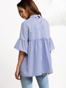 blue-striped-ruffle-sleeve-babydoll-blouse1