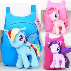 my cute little poni small plush cartoon childrens school bags backpack