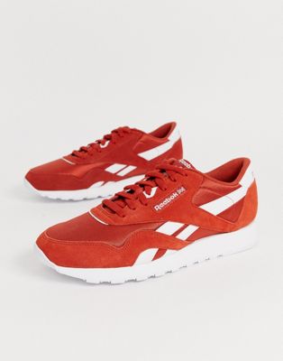 Reebok Classic Nylon trainers in red