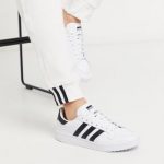 adidas Originals Team Court trainers in white