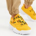 Fila Fast Charge trainer with logo straps in yellow