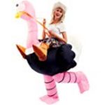 Inflatable Costume Riding an Ostrich Air Blow-up Deluxe Halloween Costume - Adult Size